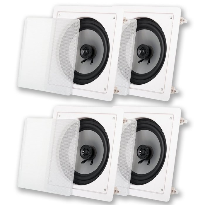 Acoustic Audio CS-I82S-2PR 300 Watt 8" 2-Way Home Theater In-Wall/Ceiling Speakers (2-Pair)