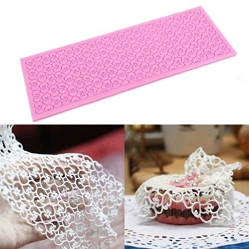 Genenic Silicone Fondant Chocolate Mould Cake Decorating Mold Lace Mat N7