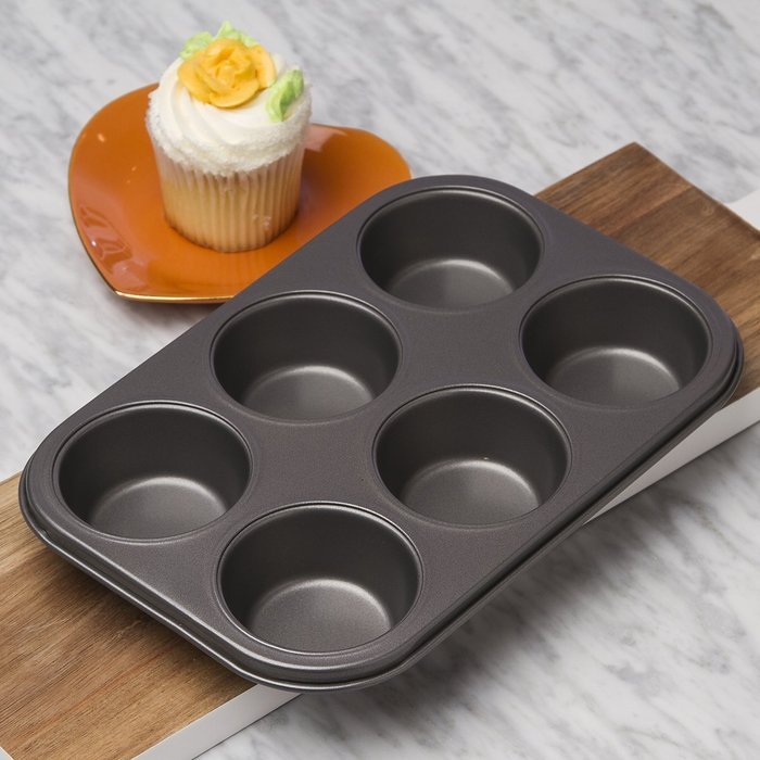 Ecolution Bakeins 12 Cup Muffin and Cupcake Pan &ndash; PFOA, BPA, and PTFE Free Non-Stick Coating &ndash; Heavy Duty Carbon... N5