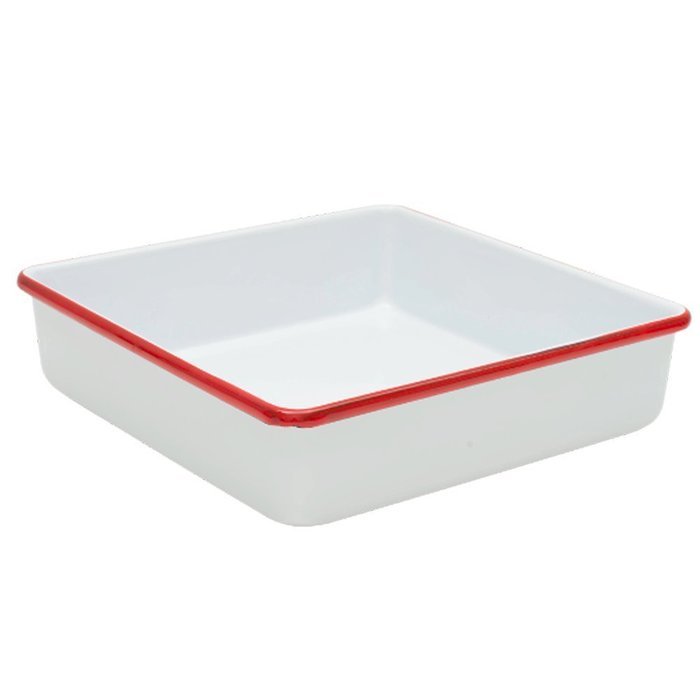 Enamelware Brownie Cornbread Pan - Black Marble N5