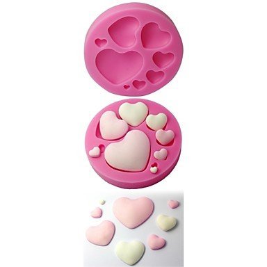 Y&XL&H Fondant Heart Shape Silicone Mold,Craft Mold,Decorative Cake Mold N2