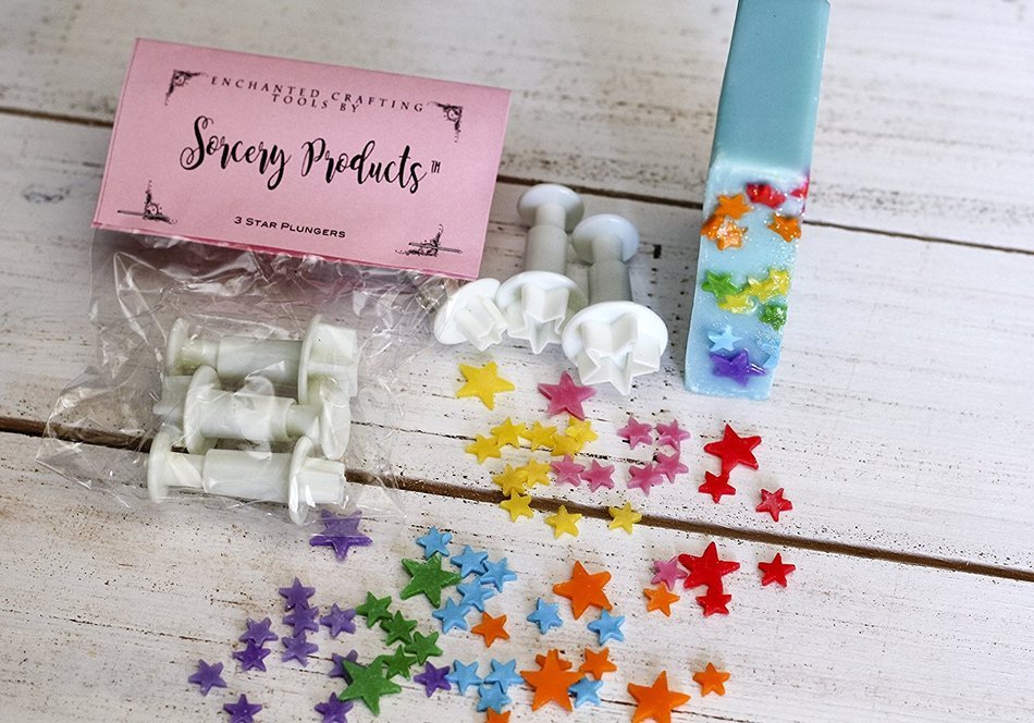 Sorcery Products Fondant Tool Set 3 STAR Plungers N5