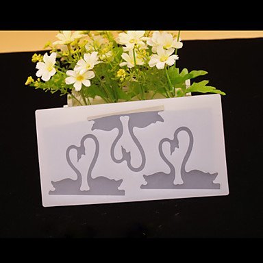 Y&XL&H Love Swan Couple Shape Chocolate Plugin Mold for Cake Decoration Silicone Material N3