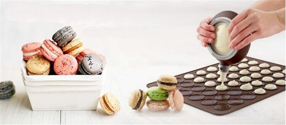 Alice Windowshop Macaron Baking Set Food grade Silicone Brown N8
