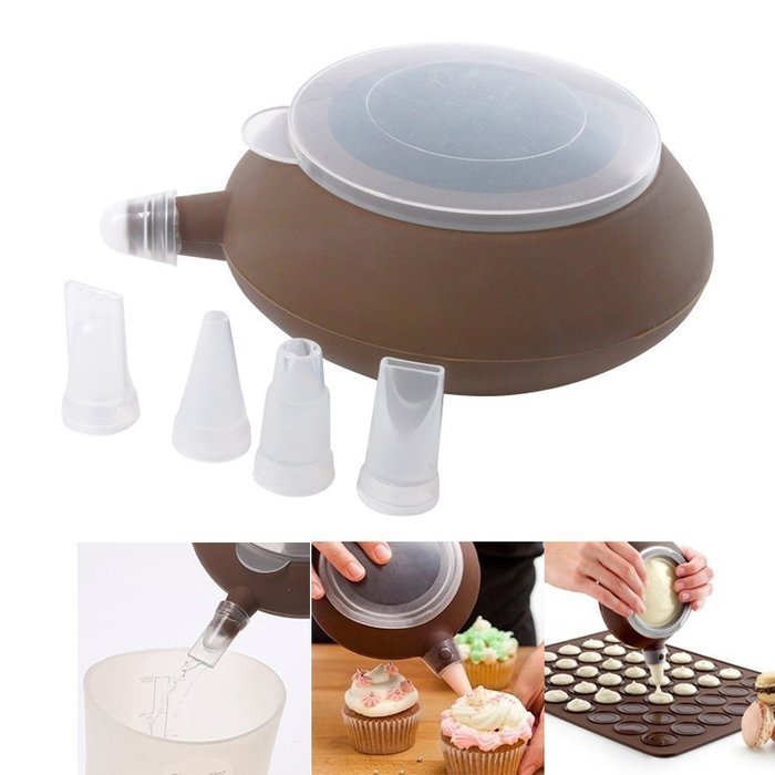 Alice Windowshop Macaron Baking Set Food grade Silicone Brown N9