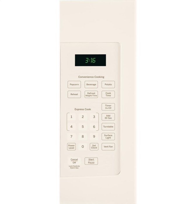 GE MICROWAVES 1029481 1000W 1.6 cu. ft. Over-The-Ran Microwave Oven, Bisque N4