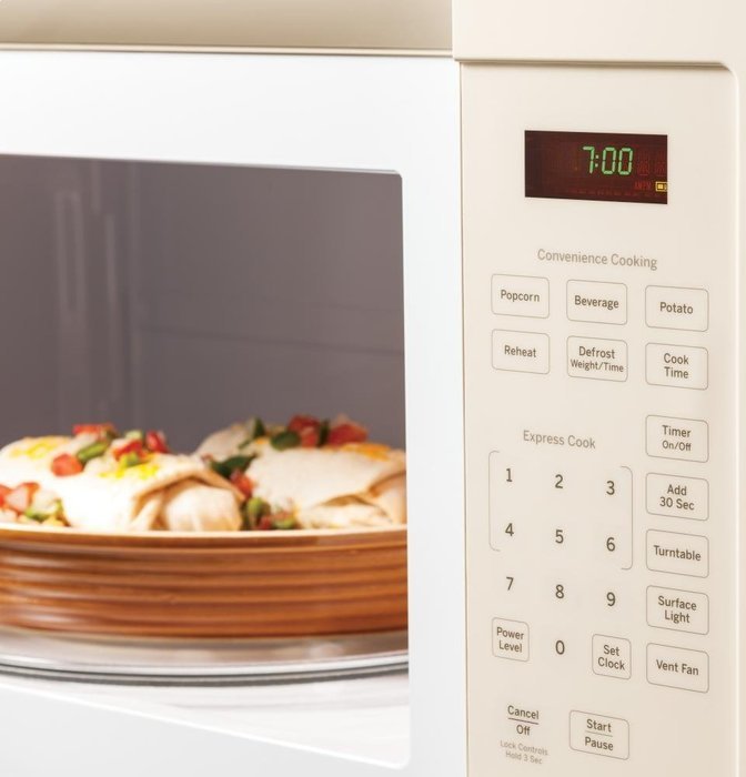 GE MICROWAVES 1029481 1000W 1.6 cu. ft. Over-The-Ran Microwave Oven, Bisque N6