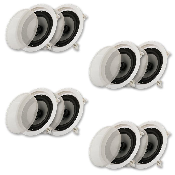Acoustic Audio CS-IC82-4PR 300 Watt 8" 2-Way Home Theater In-Wall/Ceiling Speakers (4-Pair)