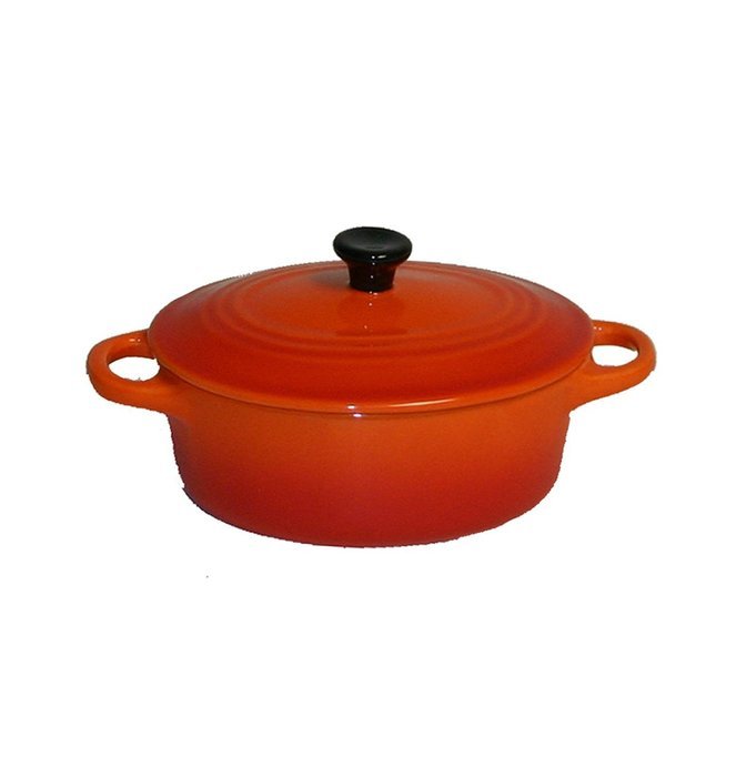 Paderno World Cuisine .28 Quart Oval Ceramic Casserole, Orange
