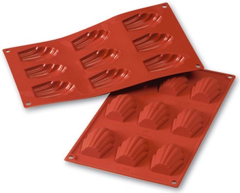 Flexible Bakeware: Madeleine 1 Oz, 2.68" x 1.77" x .67" Deep, 9 Cavities