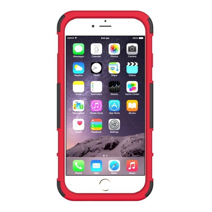 iPhone 6s Case, HLCT Rugged Shock Proof Dual-Layer Case with Built-In Kickstand for iPhone 6s / 6 4.7 Inch (Blue) N12