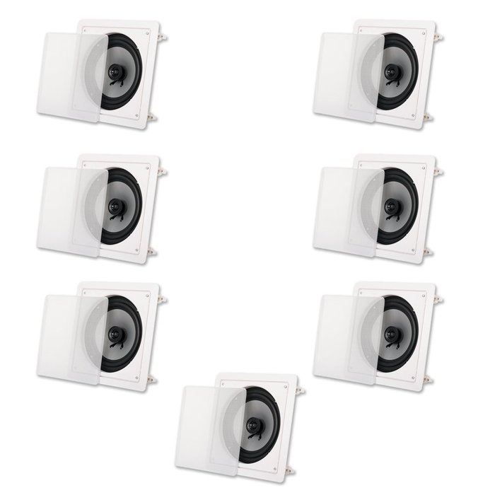 Acoustic Audio CS-I82S In Wall / Ceiling 8" Home Theater 7 Speaker Set 2100 Watts CS-I82S-7S