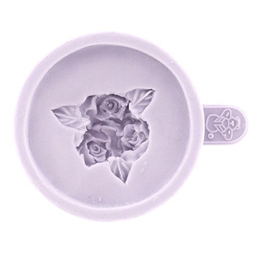 Cup Cake Top Three Rosebuds Mold by Karen Davies N2