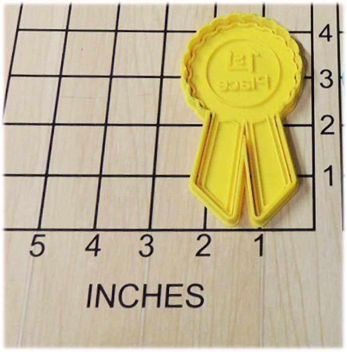 First Place Ribbon Shaped Fondant Cookie Cutter and Stamp #1151 N2