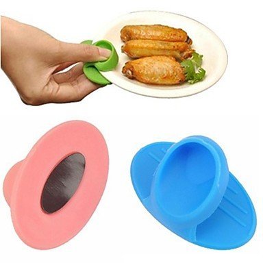 Sher Microwave Oven Mitts Kitchen Cooking Silicone Nonslip Insulated Glove Random Color N3