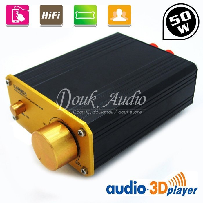 Nobsound 50W Mini Digital Power Amplifier HiFi 2.0 Channel Audio RCA 3.5mm Stereo amp New N6