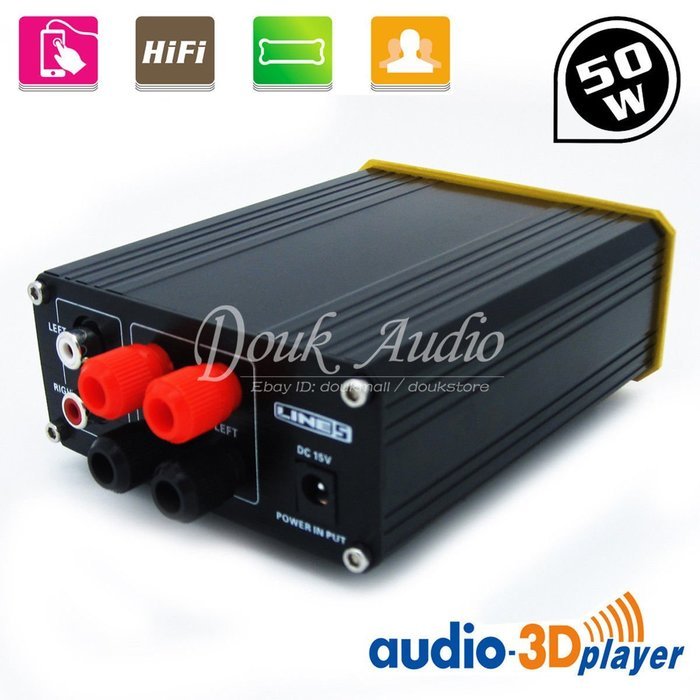 Nobsound 50W Mini Digital Power Amplifier HiFi 2.0 Channel Audio RCA 3.5mm Stereo amp New N7