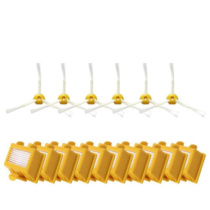 Hongfa Irobot Roomba Replacement Filter Roomba Yellow Hepa Filter and 3-armed Sidebrush Compatible with Roomba...