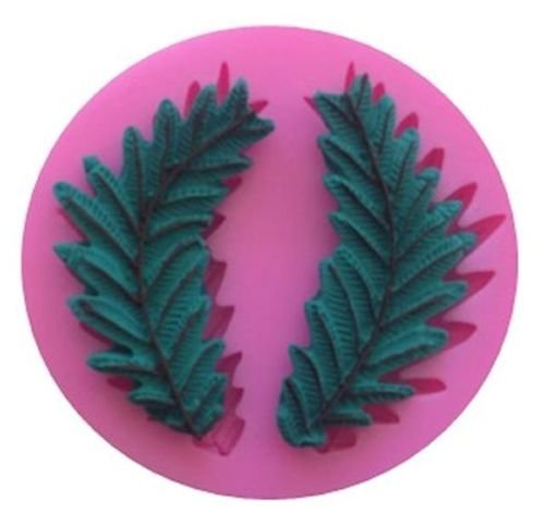 1Pcs 3D Fern Leaf Silicone Mold Ferm Leaf 2 Cav Silicone Mold for Fondant, Gum Paste, Chocolate, Crafts 2.8" x...