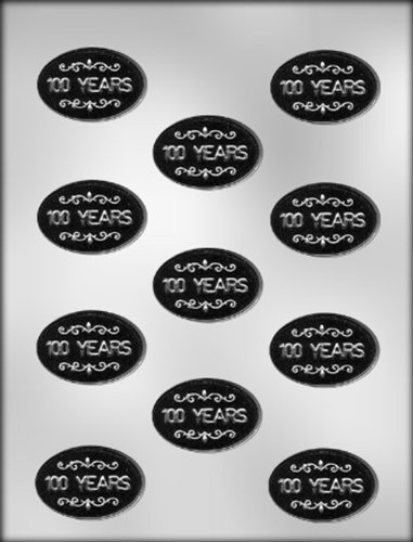 CK Products 17/8-Inch Oval 100 Years Mint Chocolate Mold