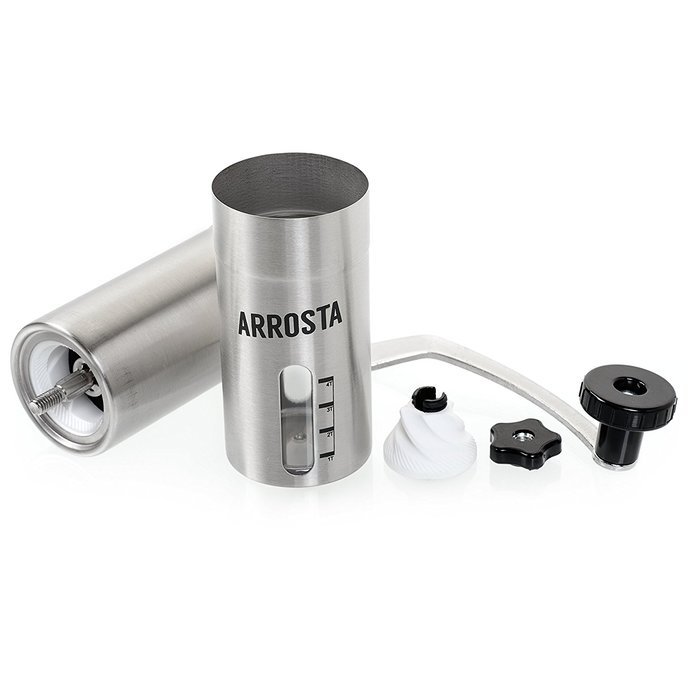 Arrosta Manual Coffee Grinder - Portable Stainless Steel Grinder with Ceramic Burr Grinder N5