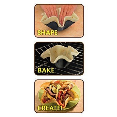 Sher NEW 4Pcs/Lot Perfect Tortilla Salad Baking Mould Baking Tray Bowl