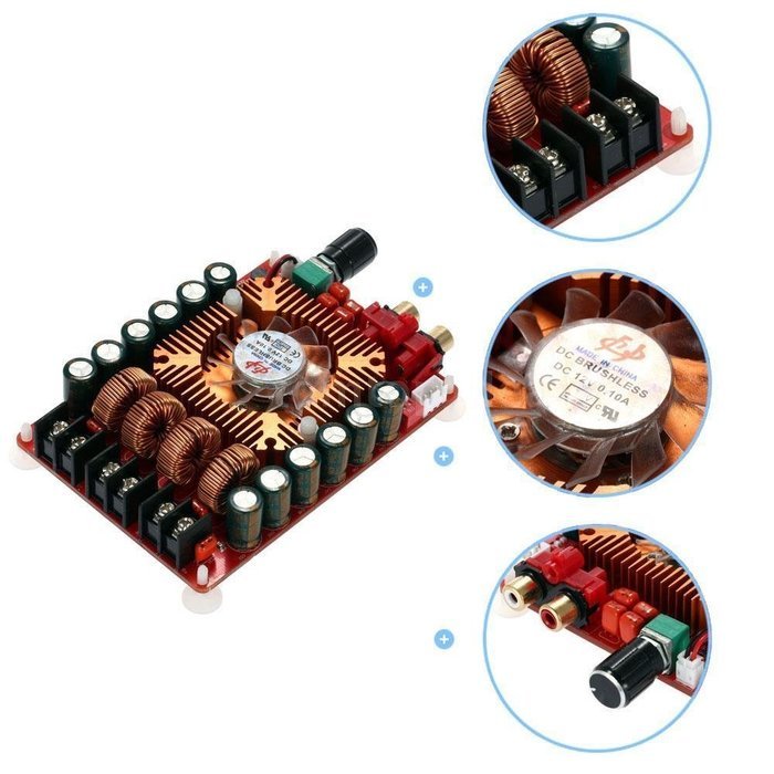 Industry Park TDA7498E DC 15-36V 2X160W 2 Channel Audio Stereo Digital Power Amplifier Board N7