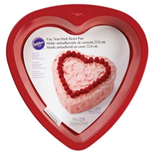 Wilton 2105-5467 Non-Stick Heart Cake Pan, 9-Inch, Red