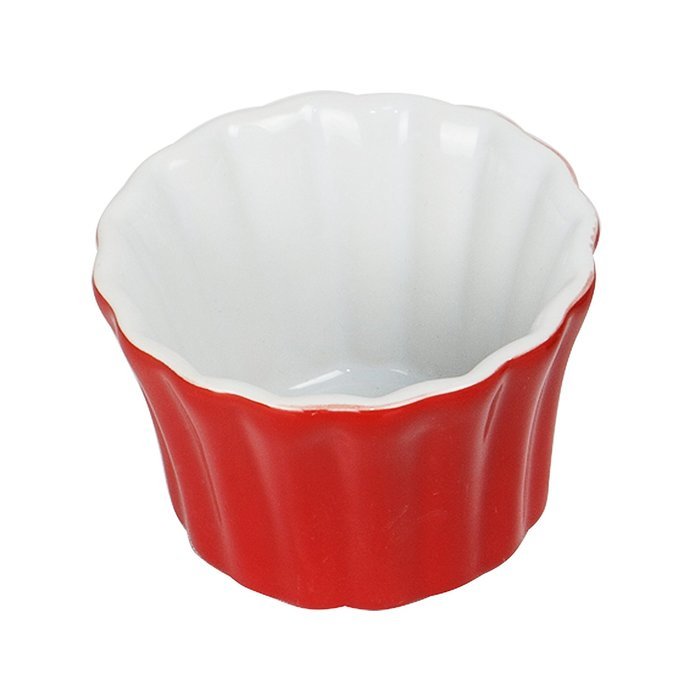 DOYOLLA Set of 6 Round Porcelain Ramekins Souffle Baking Dish, Random Color N3