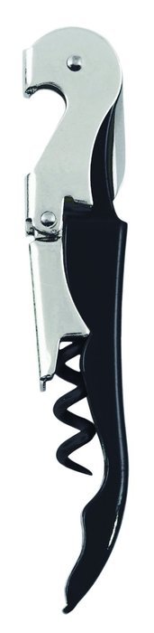 Truetap Black Double Hinged Waiter's Corkscrew by True N16