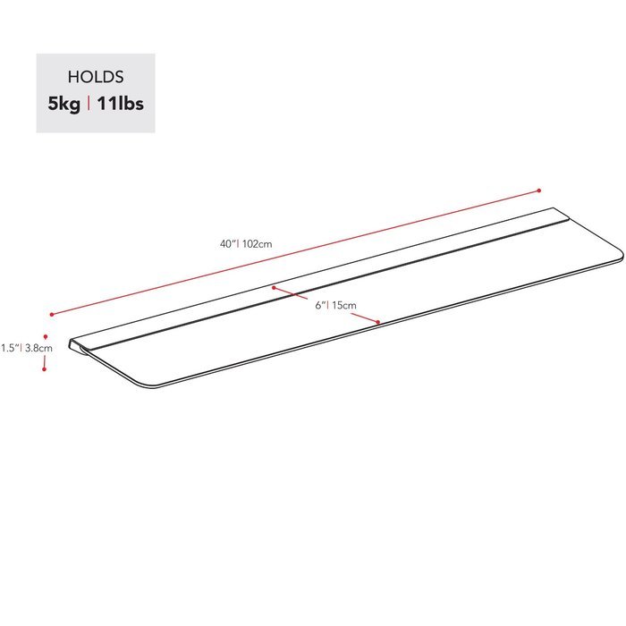 CorLiving MCS-408-S Sound Bar Wall Shelf N3