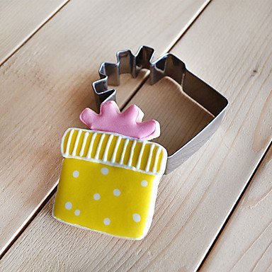 Sher Gift Box Shape Cookie Cutters Fruit Cut Molds Stainless Steel