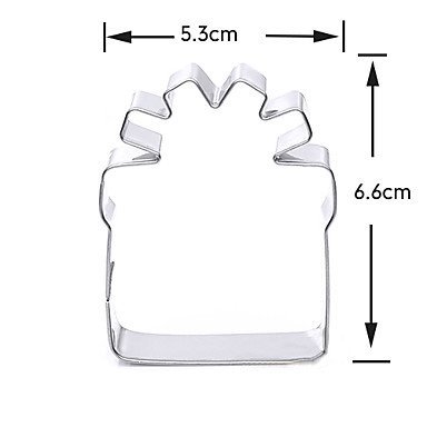 Sher Gift Box Shape Cookie Cutters Fruit Cut Molds Stainless Steel N2