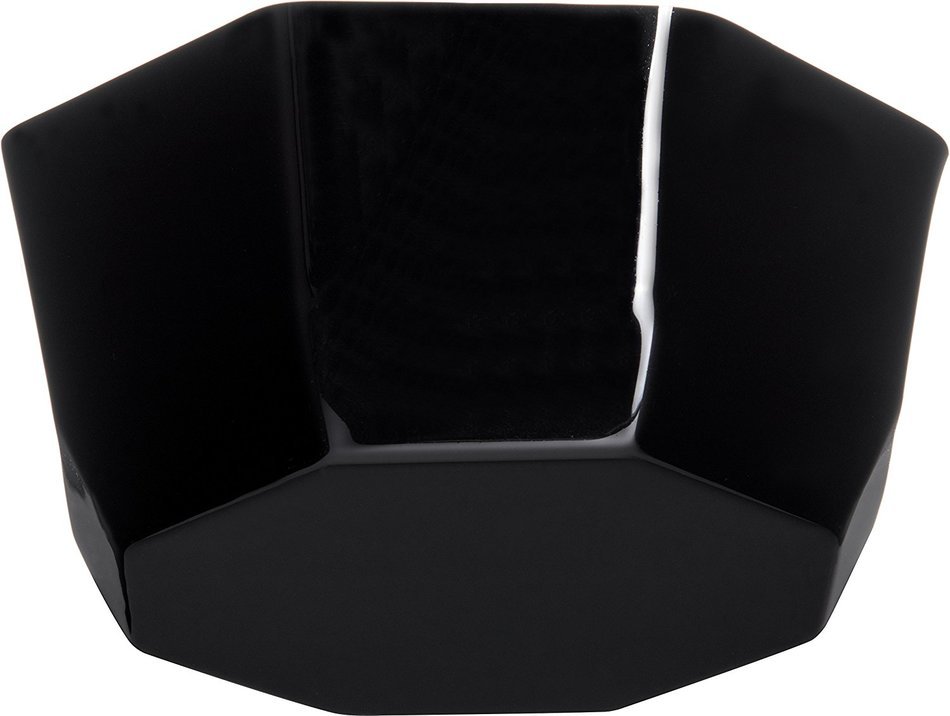 Carlisle 888603 Acrylic Octagon Bowl, 1.4 qt. Capacity, 7.13 x 2.87", Black (Case of 4) N8