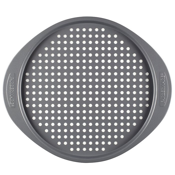 Farberware Nonstick Bakeware 13-Inch Round Pizza Crisper, Gray N3