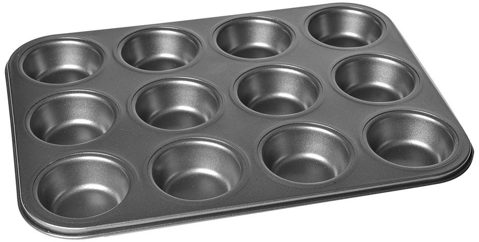 Chloe's Kitchen 201-313 Muffin Pan 12-Cavity Pro Quality