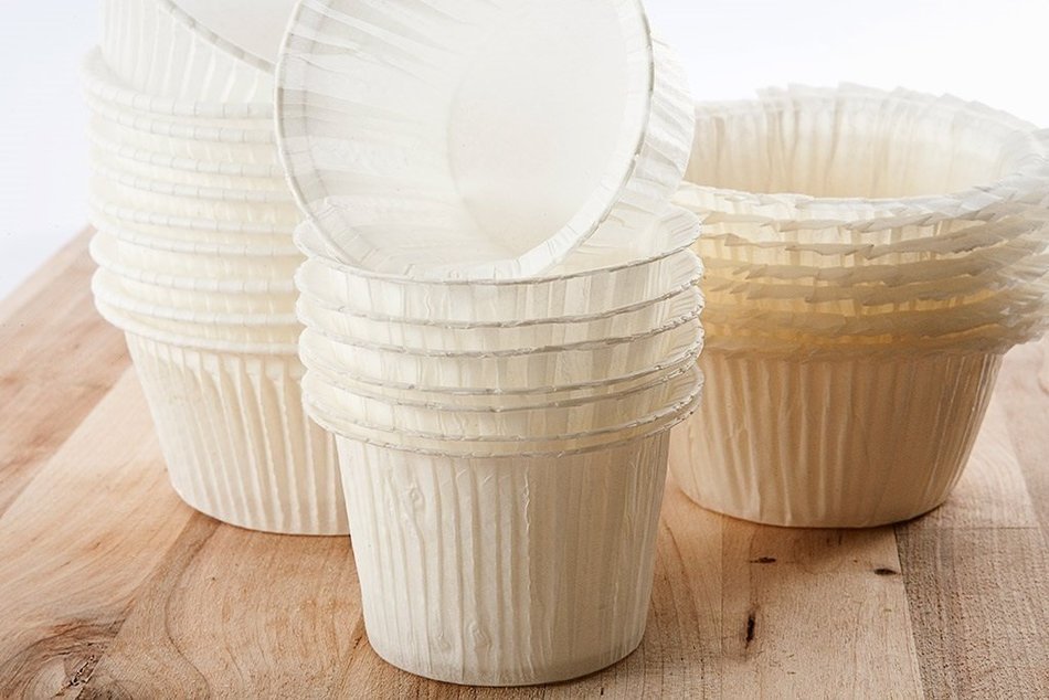Single Potion Muffin Cups Free Standing Good For Cup Cakes, Quiche Or Souffle Corn Muffin Color WHITE Size B 2... N2