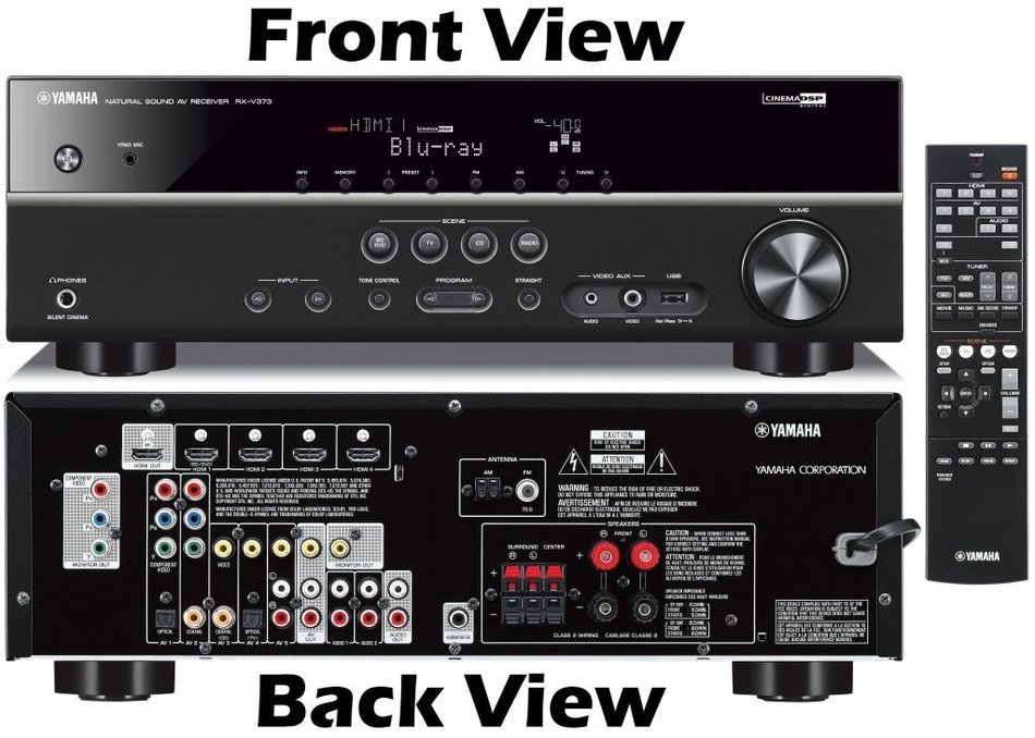 Yamaha 3D-Ready 5.1-Channel 500 Watts Digital Home Theater Audio Video Receiver with 4K pass-through, HD Audio... N26