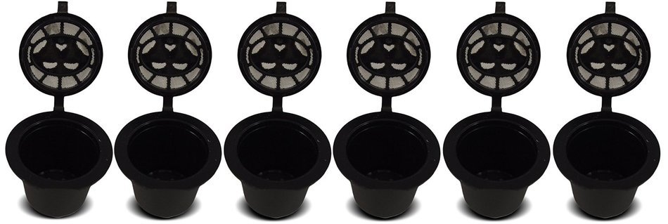 Reusable Nespresso compatible filter cups, fill with your favorite coffee, and use over and over