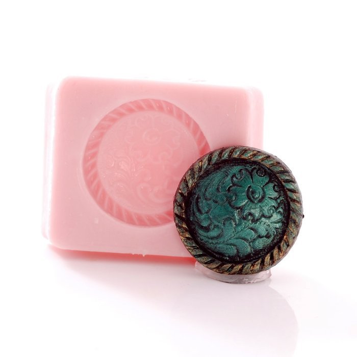 Western Button Concho Silicone Mold Easy to use with Chocolate, Fondant, Candy, Resin, Polymer Clay, Metal Clay... N4
