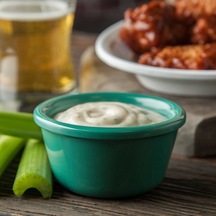Carlisle S28509 Melamine Smooth Ramekin, 4 oz Capacity, 1.43" Height, Green (Case of 48) N3