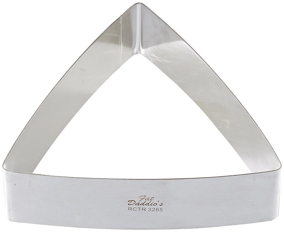Fat Daddio's Stainless Steel Convex Triangle Cake and Pastry Ring, 5.25 Inch x 2 Inch