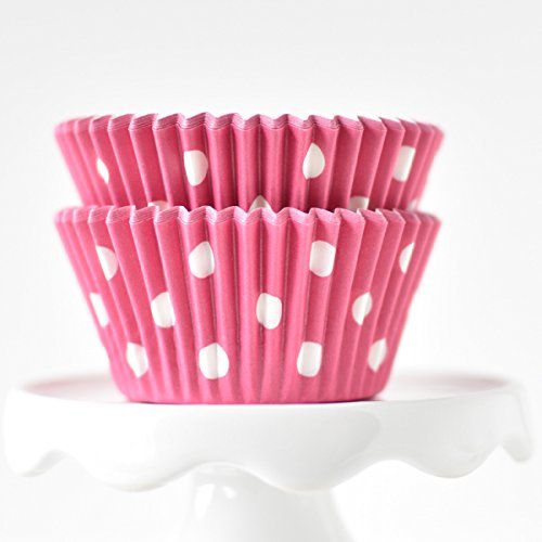 Dot Navy BakeBright Greaseproof Cupcake Liners N6