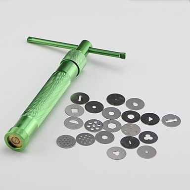 Y&XL&H 20Discs Sugarcraft Cake Decoration Tool Sugar Paste Extruder Fondant Clay Fimo Craft Gun Sculpture N2