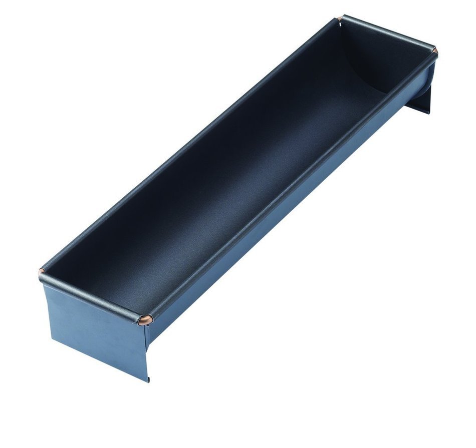 Matfer Bourgeat Exopan Non-Stick Buche Cake Mold, 13-3/4", Dark Gray