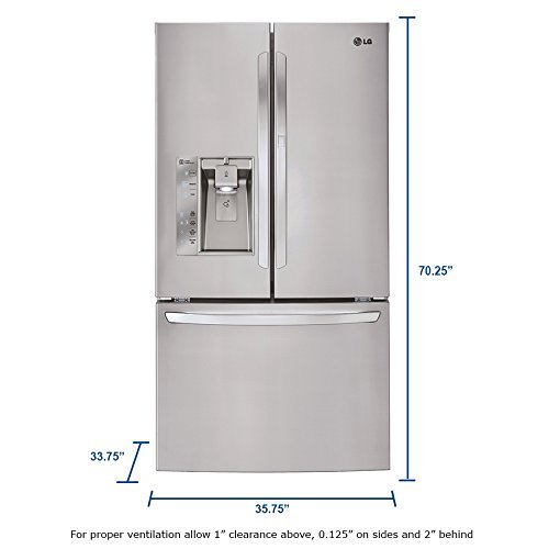 LG LFXS29766S French Door Refrigerator with 29 Cu. Ft. Capacity in Stainless Steel N3