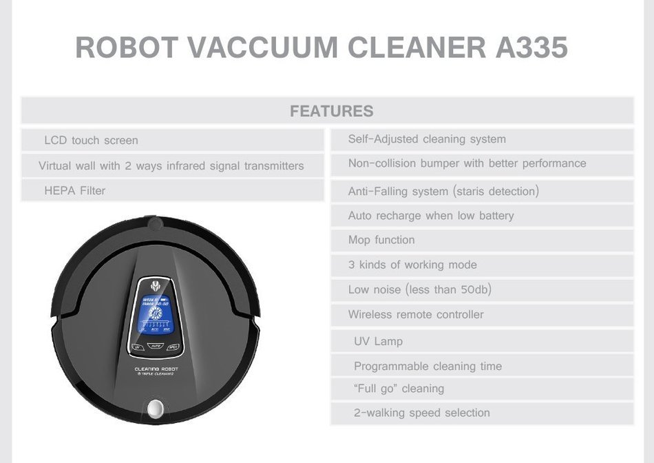 Robot Genius Vacuum Cleaning Robot for Pets and Allergies N2