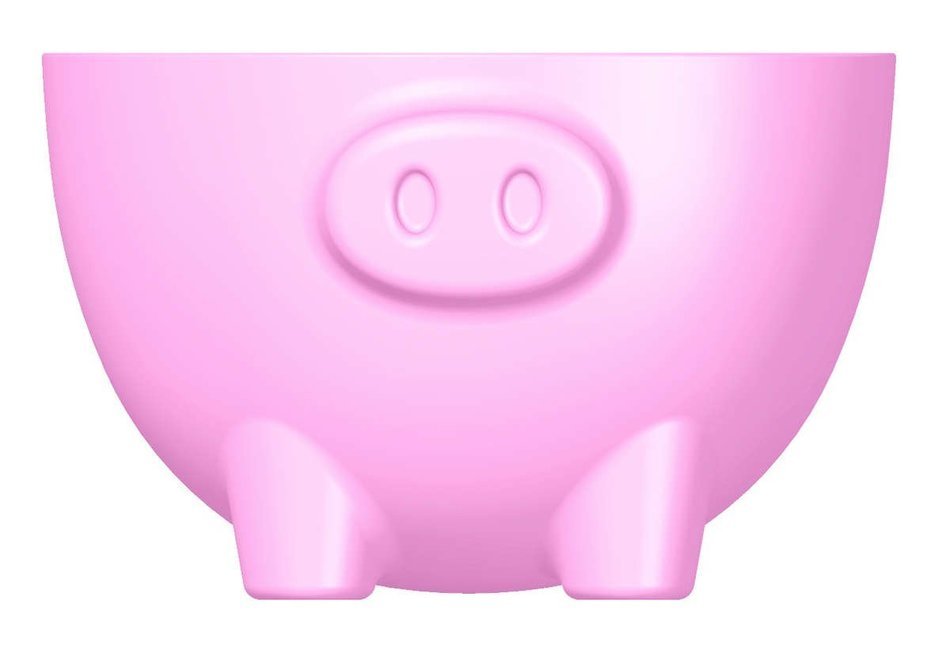 Siliconezone 4.1" Set of 2 Non-Stick Piggy Cups, Pink