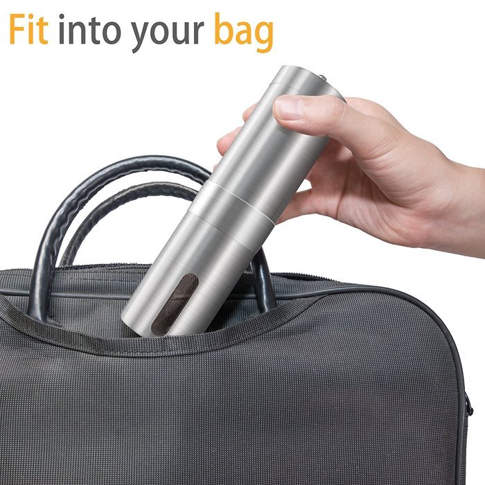 Manual Coffee Grinder, Amado Coarse Coffee Grinder Brushed Stainless Steel Manual Coffee Grinder N9