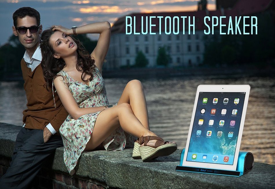 Premium Bluetooth 4.0 Speaker, Stand Base For iPhone/iPad/Tablet, Hi-Fi Subwoofer,Wireless Speakers with Dual... N11